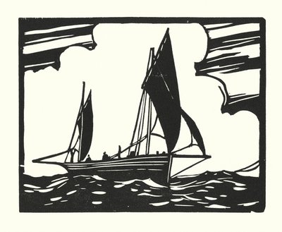 Barche da pesca e chiatte: Brighton Clinker-Built Lugger da Cyril A. Wilkinson