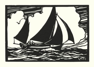 Barche da pesca e chiatte: Falmouth Quay Punt da Cyril A. Wilkinson