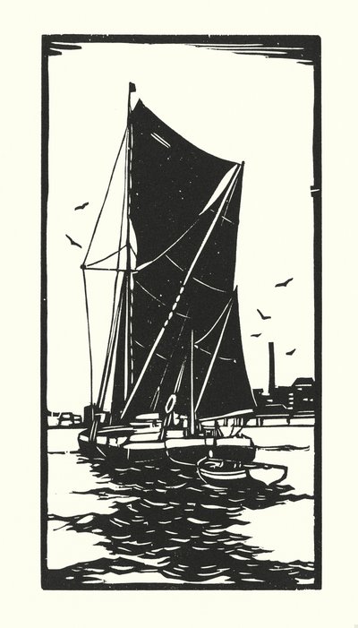 Barche da pesca e chiatte: Thames Barge da Cyril A. Wilkinson