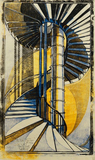 La scala della metropolitana, c.1930 da Cyril Edward Power