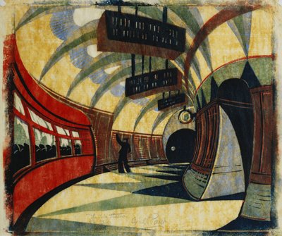 La stazione della metropolitana, c.1932 da Cyril Edward Power