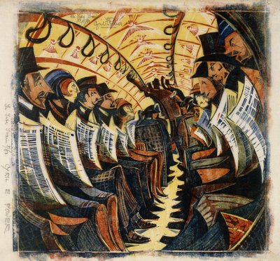 Il treno della metropolitana, c.1930 da Cyril Edward Power