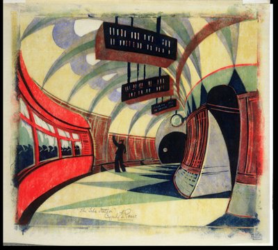 Il treno della metropolitana, c.1932 da Cyril Edward Power