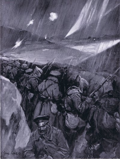 Bulgari che assediano Adrianopoli 1912-1913, illustrazione da La storia delle nazioni di Hutchinson VOL 4 c.1920s da Cyrus Cuneo