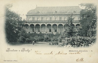 Cartolina raffigurante il Belvedere Milohradek da Czech Photographer