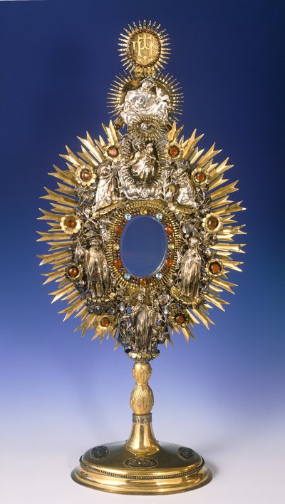 Ostensorio barocco (argento con gioielli incastonati e doratura) da Czech School