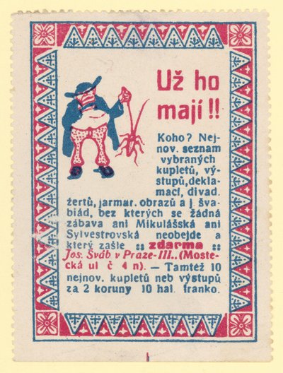 Uomo che tiene un insetto da Czech School