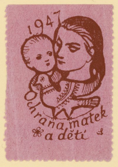 Protezione di madri e bambini, 1947 da Czech School