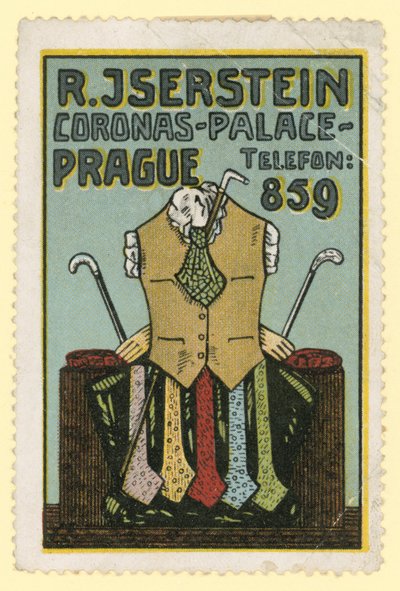 Abbigliamento maschile R Jserstein, Praga da Czech School