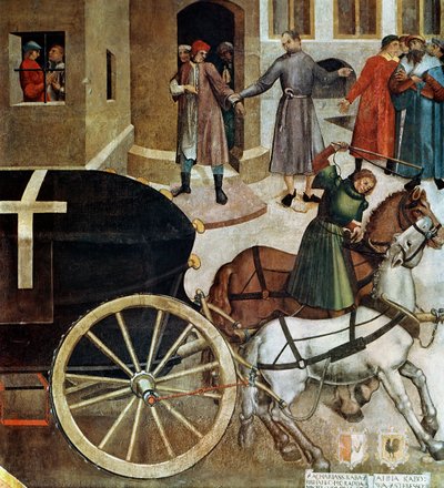 Il carro funebre (dettaglio) da Czech School