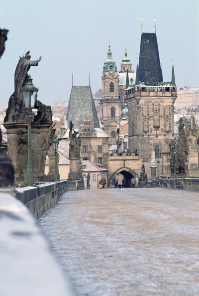 Vista del Ponte Carlo, costruito nel 1367 da Czech School