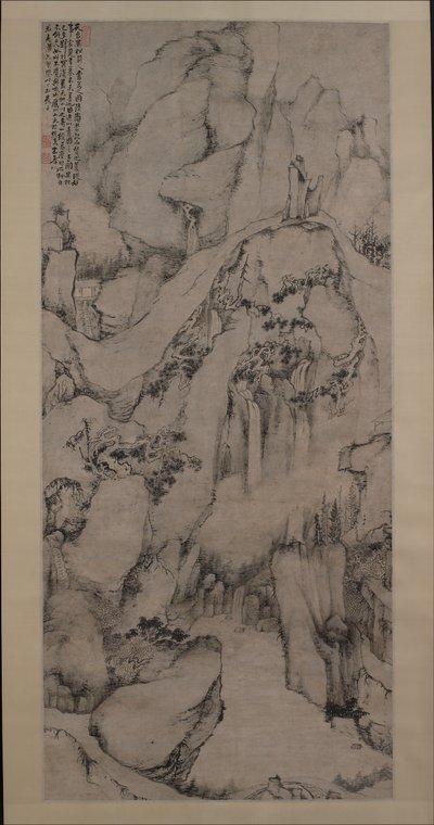 I pini strani del Monte Tiantai, 1687 da Dai Benxiao