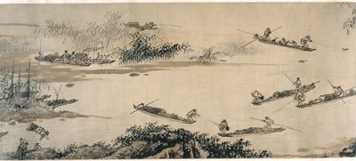 Pescatori su un fiume autunnale da Dai Jin