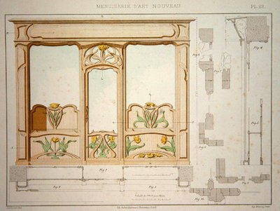 Progetto per una facciata di negozio, illustrazione da 
