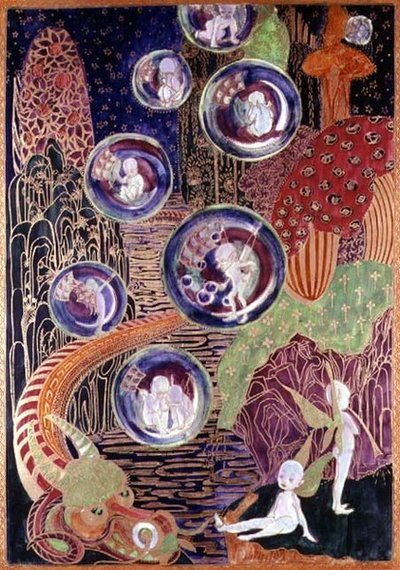 Placca Wedgwood Fairyland lustre, c.1917 da Daisy Makeig Jones