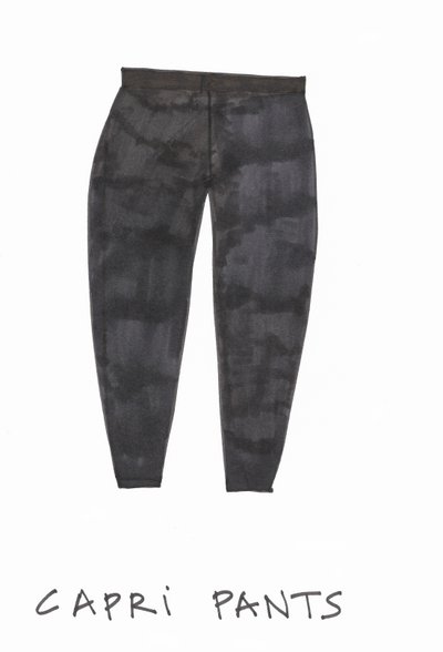 Pantaloni Capri (pennarello su carta) da Daisy de Villeneuve