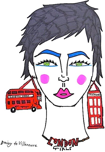 Ragazze di Londra (disegno) da Daisy de Villeneuve