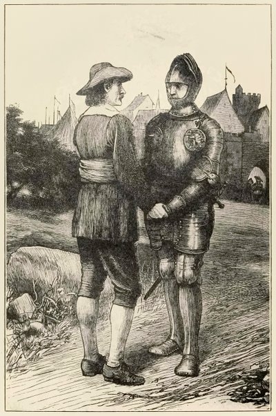 Hopeful e Christian da Il pellegrinaggio del cristiano da questo mondo a quello che verrà di John Bunyan (1628-1688) illustrazione di Thomas Dalziel (1823-1906) da Dalziel Brothers