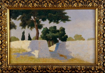 Paesaggio con muri bianchi da Damaso Bianchi