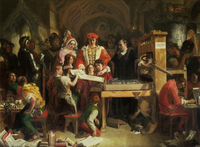 La stampa di Caxton da Daniel Maclise