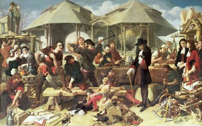 Pietro I, il Grande (1672-1725) al cantiere navale di Deptford da Daniel Maclise