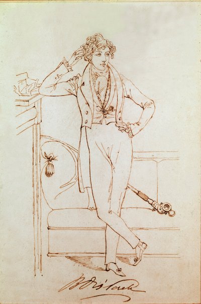 Ritratto di Benjamin Disraeli, politico britannico e fondatore del Partito Conservatore da Daniel Maclise
