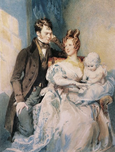Ritratto del Signor e della Signora MacGregor con il loro bambino da Daniel Maclise