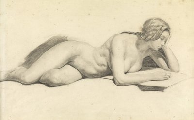Studio di un nudo femminile che legge da Daniel Maclise