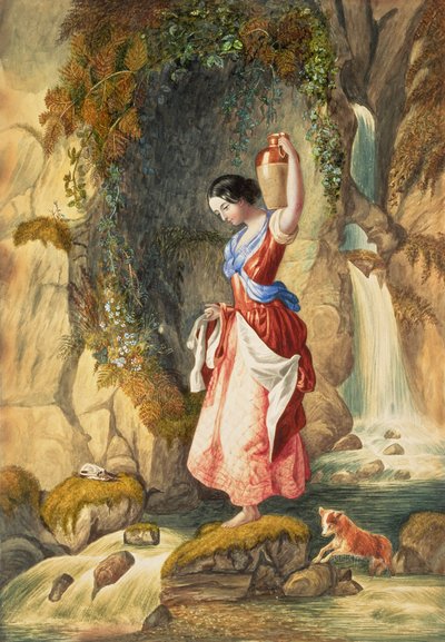 Georgina Hogarth davanti a St. Nectan