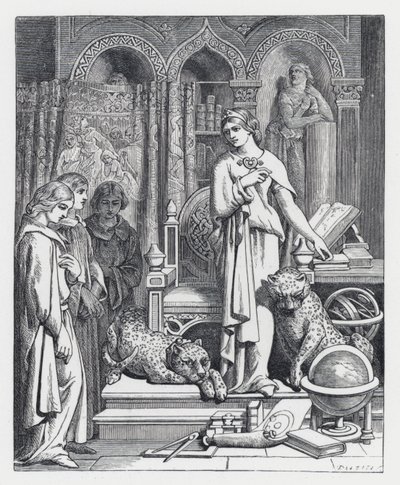 Illustrazione per la poesia di Tennyson, La Principessa da Daniel (after) Maclise