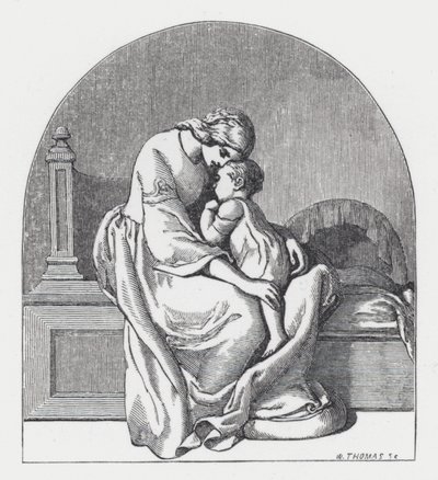 Illustrazione per la poesia di Tennyson, La Principessa da Daniel (after) Maclise