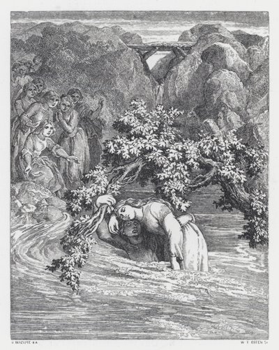Illustrazione per la poesia di Tennyson, La Principessa da Daniel (after) Maclise