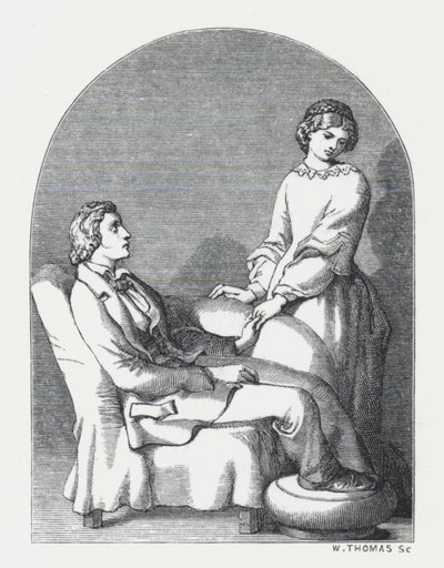 Illustrazione per il poema La Principessa di Tennyson (incisione) da Daniel (after) Maclise