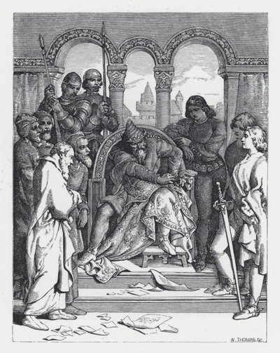 Illustrazione per il poema La Principessa di Tennyson (incisione) da Daniel (after) Maclise