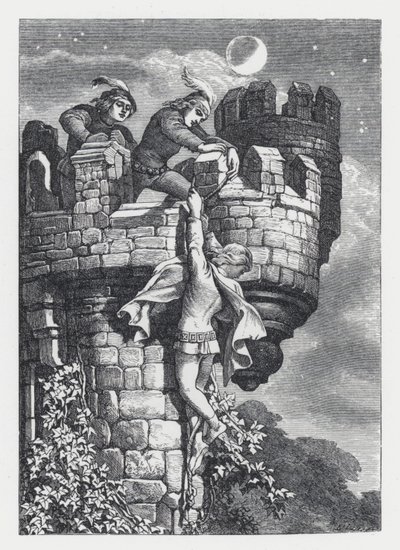 Illustrazione per il poema La Principessa di Tennyson (incisione) da Daniel (after) Maclise