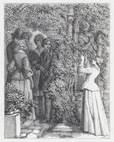 Illustrazione per la poesia di Tennyson, La Principessa da Daniel (after) Maclise
