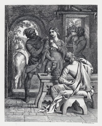 Illustrazione per la poesia di Tennyson, La Principessa da Daniel (after) Maclise