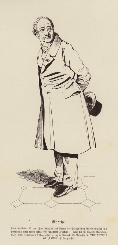 Johann Wolfgang von Goethe, poeta e drammaturgo tedesco da Daniel (after) Maclise