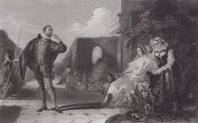 Malvolio, La Dodicesima Notte (incisione) da Daniel (after) Maclise