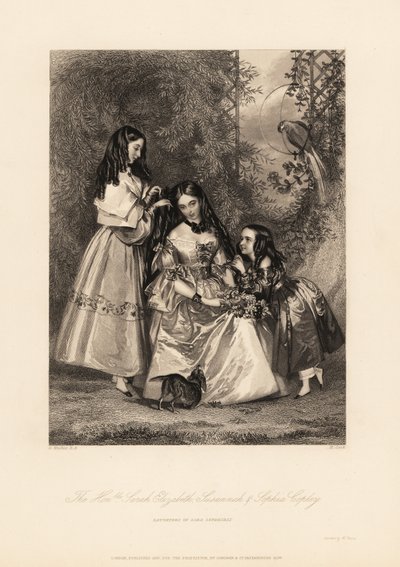 Sarah Elizabeth, Susannah e Sophia Copley, figlie di John Copley da Daniel (after) Maclise