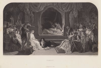 La Scena del Teatro in Amleto da Daniel (after) Maclise