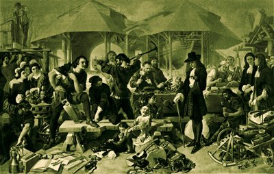 Pietro il Grande al cantiere navale di Deptford da Daniel 1806 70 Maclise