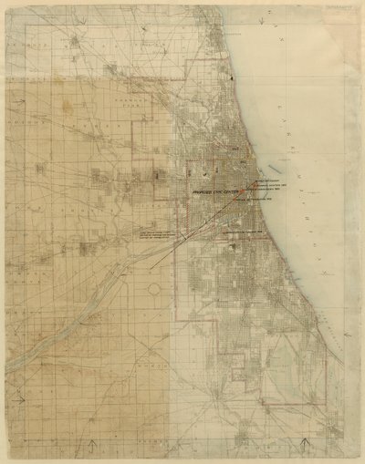 Piano di Chicago, Chicago, Illinois, Diagramma che mostra la crescita della città, 1909 da Daniel Burnham