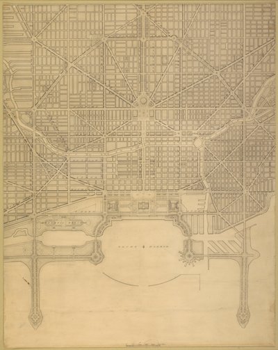 Tavola 110 da Il Piano di Chicago, 1909: Chicago. Piano del Sistema Completo delle Strade da Daniel Burnham