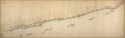 Tavola 50 B dal Piano di Chicago 1909: Lake Shore da Chicago Avenue a Wilmette da Daniel Burnham