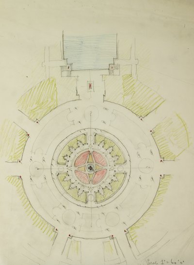 Potomac Round Point, Washington D.C., Schizzo del piano, 1909 da Daniel Burnham