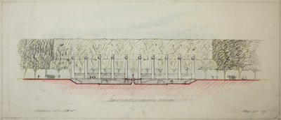 Potomac Round Point, Washington D.C., schizzo della sezione, 1909 da Daniel Burnham