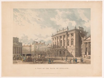 Vista della Bank of England, Londra da Daniel Havell