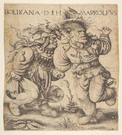 Bolinka e Marcolfus, fine XV-inizio XVI secolo da Daniel Hopfer