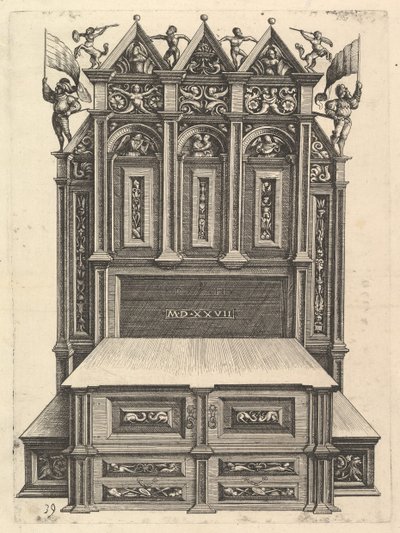 Progetto per un letto, 1527 da Daniel Hopfer